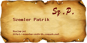Szemler Patrik névjegykártya